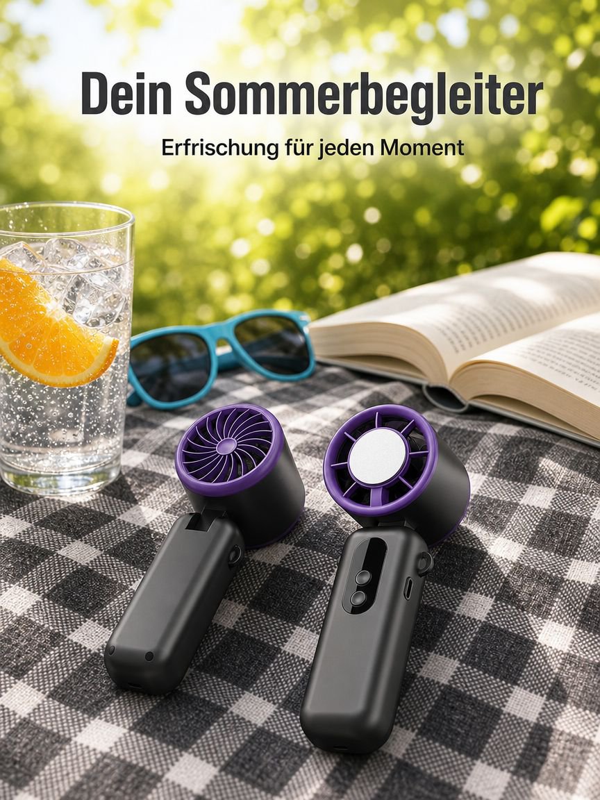 Bequemer und tragbarer Ventilator für Sport und Freizeit
