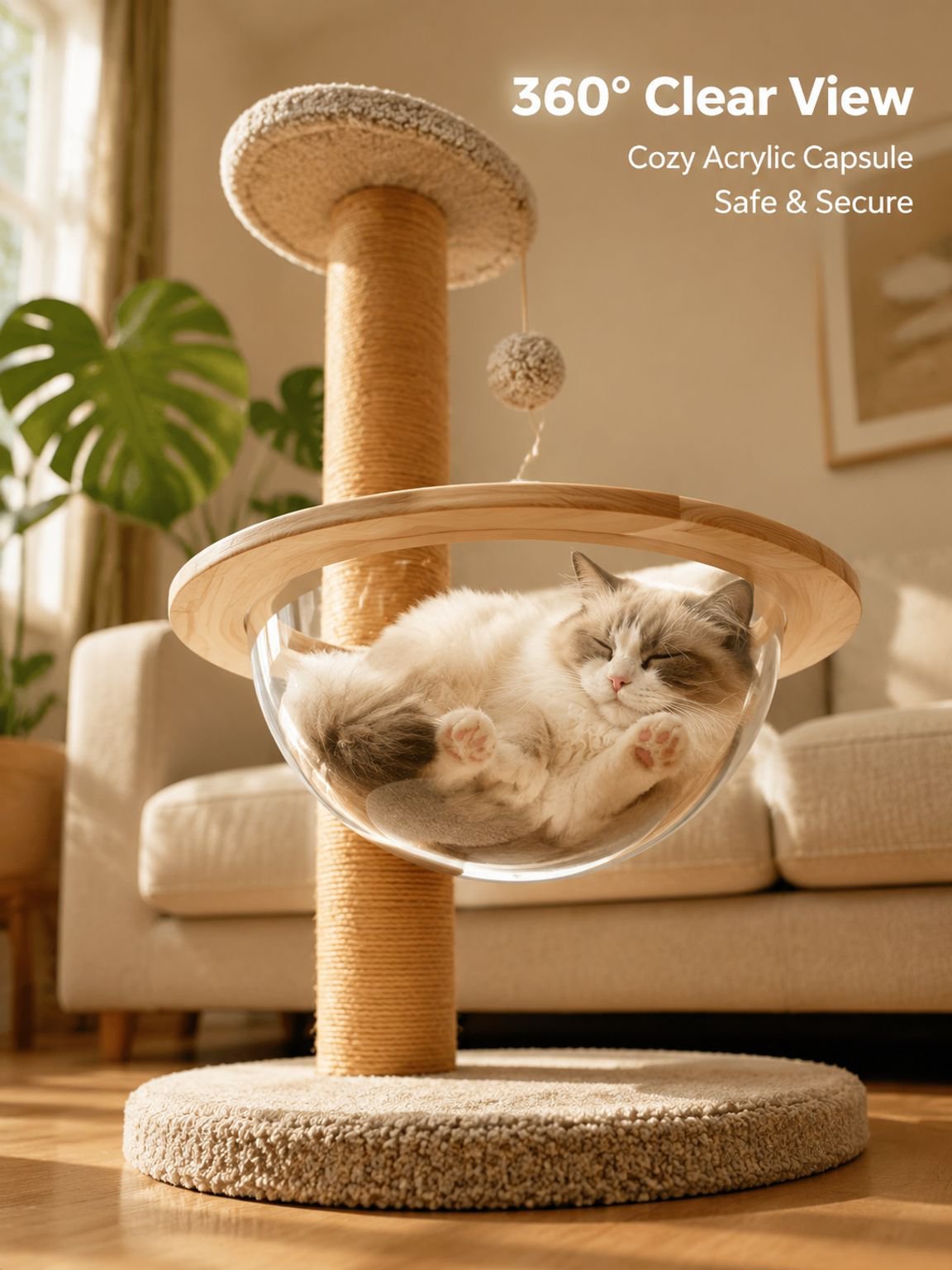 Multifunctional cat bed jumping frame