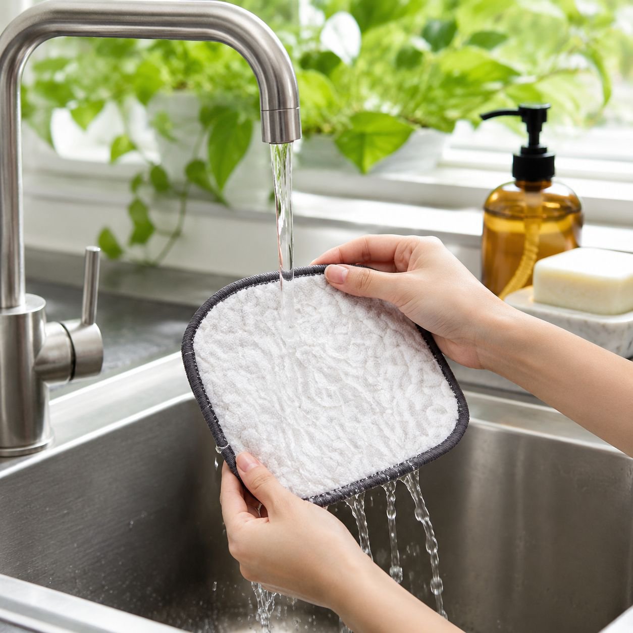 Double-layer Highly Absorbent Cleaning Rag for Heavy Kitchen Oil and Stain, Dishwasher Compatible