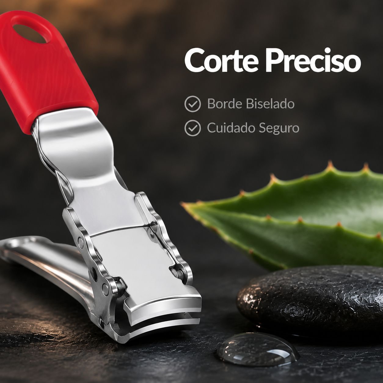 Cortauñas suizo plegable portátil, corte diagonal para manicura