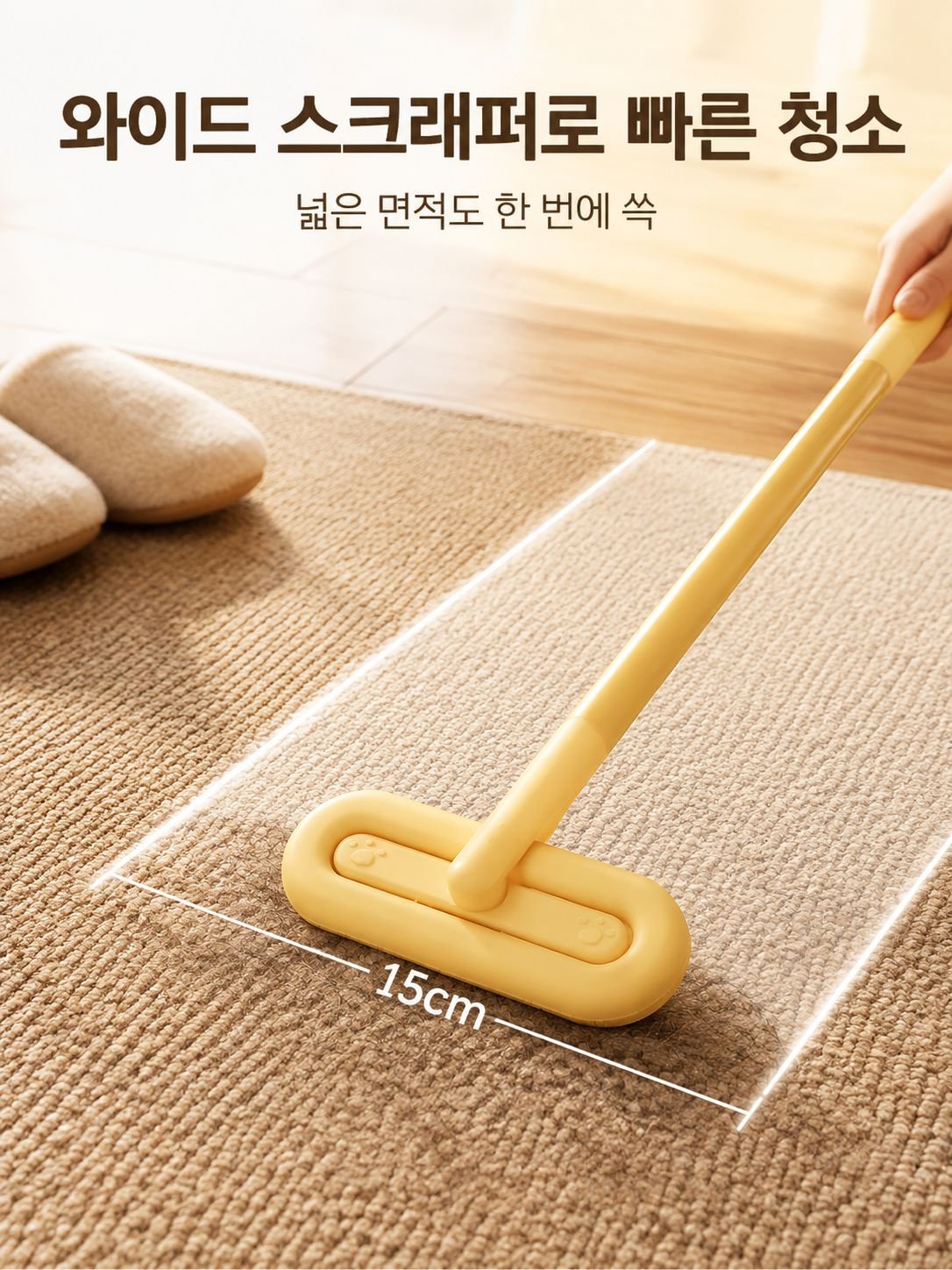 긴 손잡이 제모 브러시 점모기