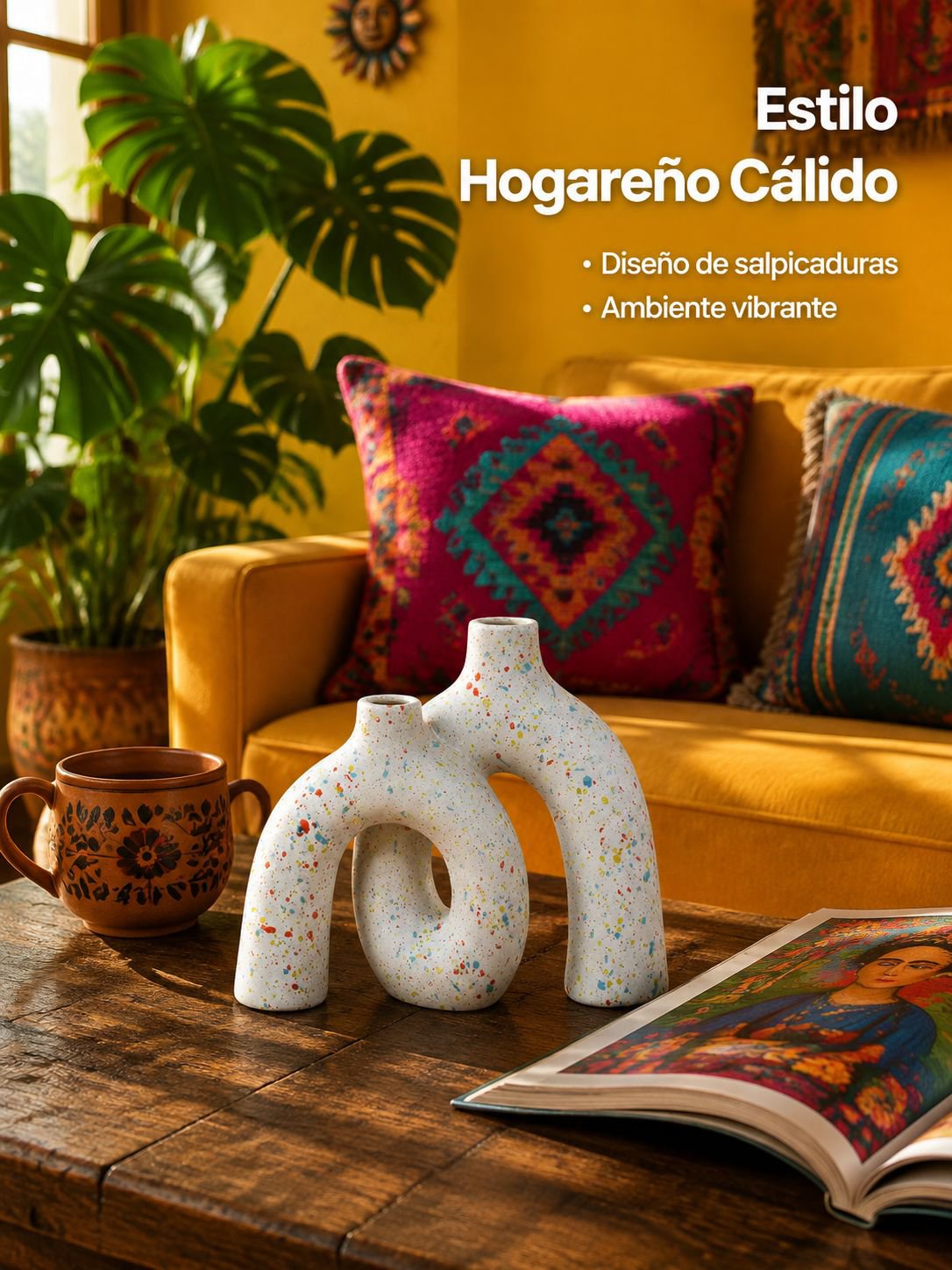 Florero de vidrio creativo para decoración del hogar
