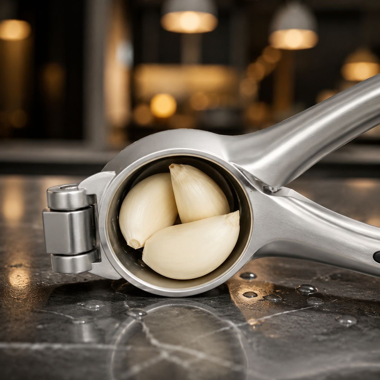 Home Zinc Alloy Manual Garlic Press, Multi-purpose Kitchen Garlic Pounder