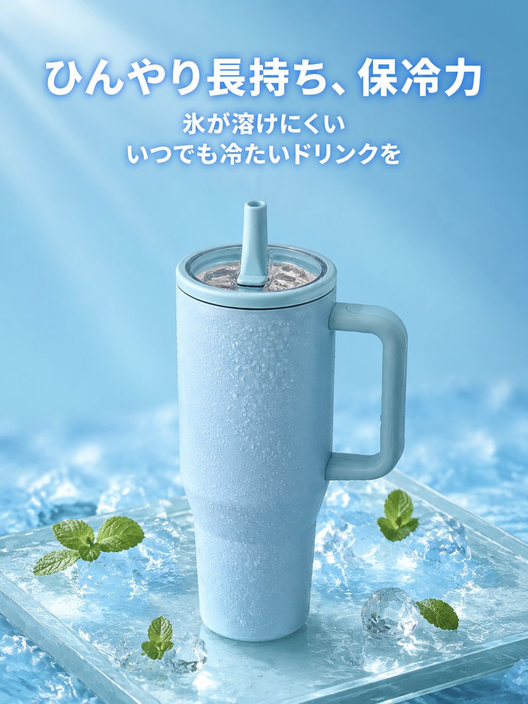 400Zストロー付き保温・保冷水筒