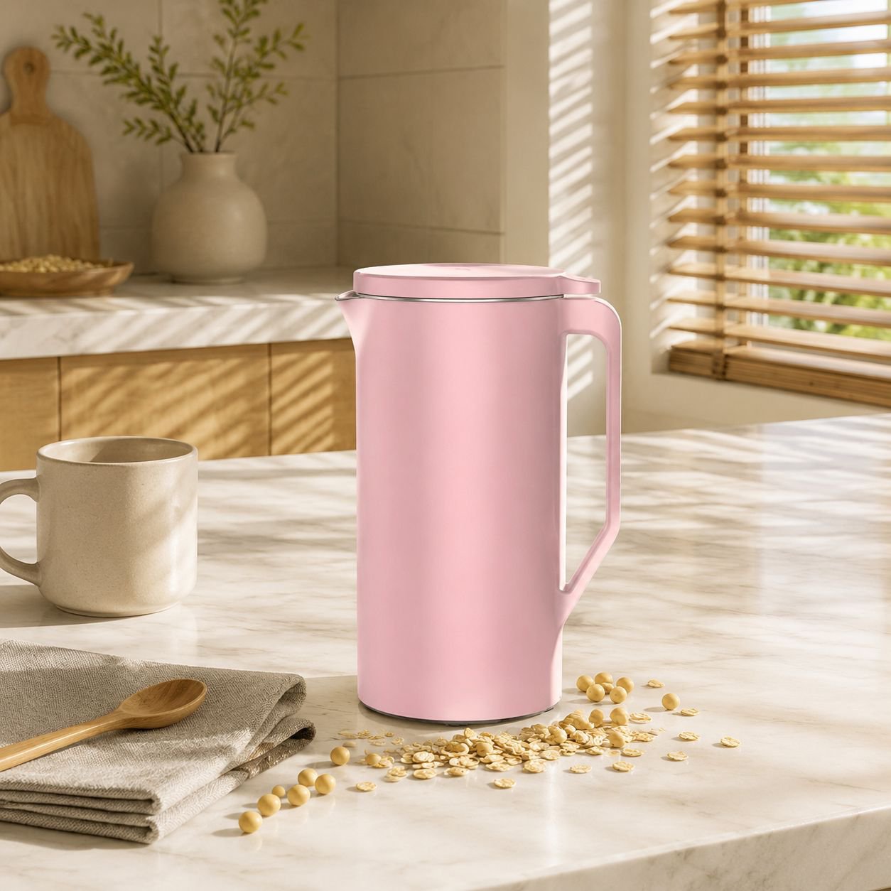 Mini portable filterless soy milk maker