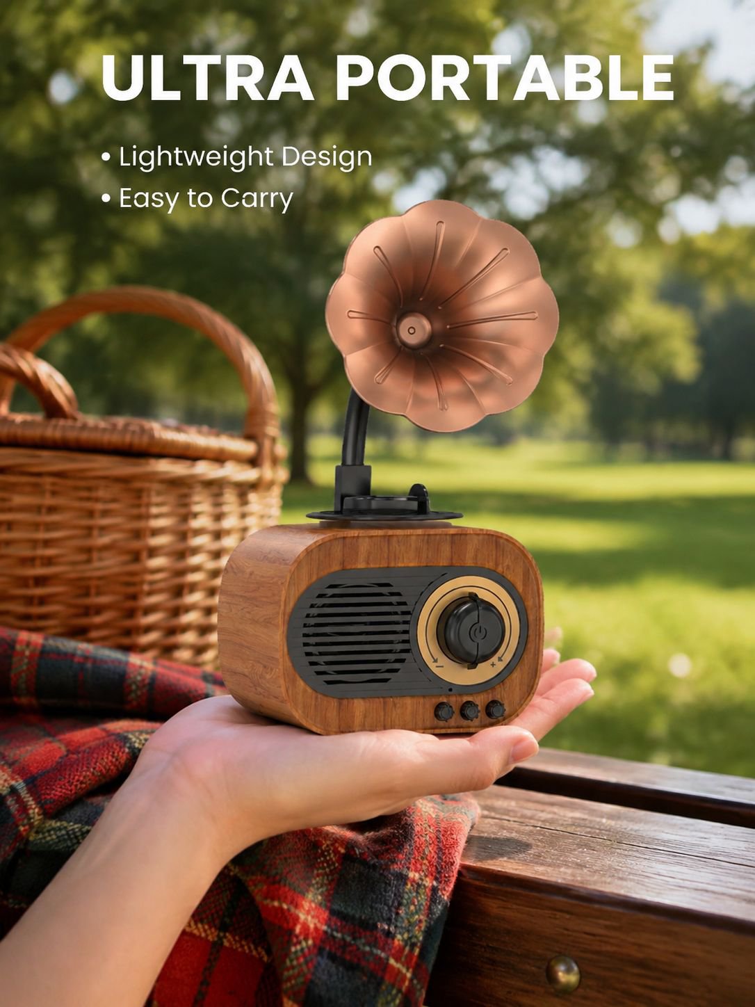 Retro small speaker card USB flash drive small phonograph mini radio portable outdoor speaker