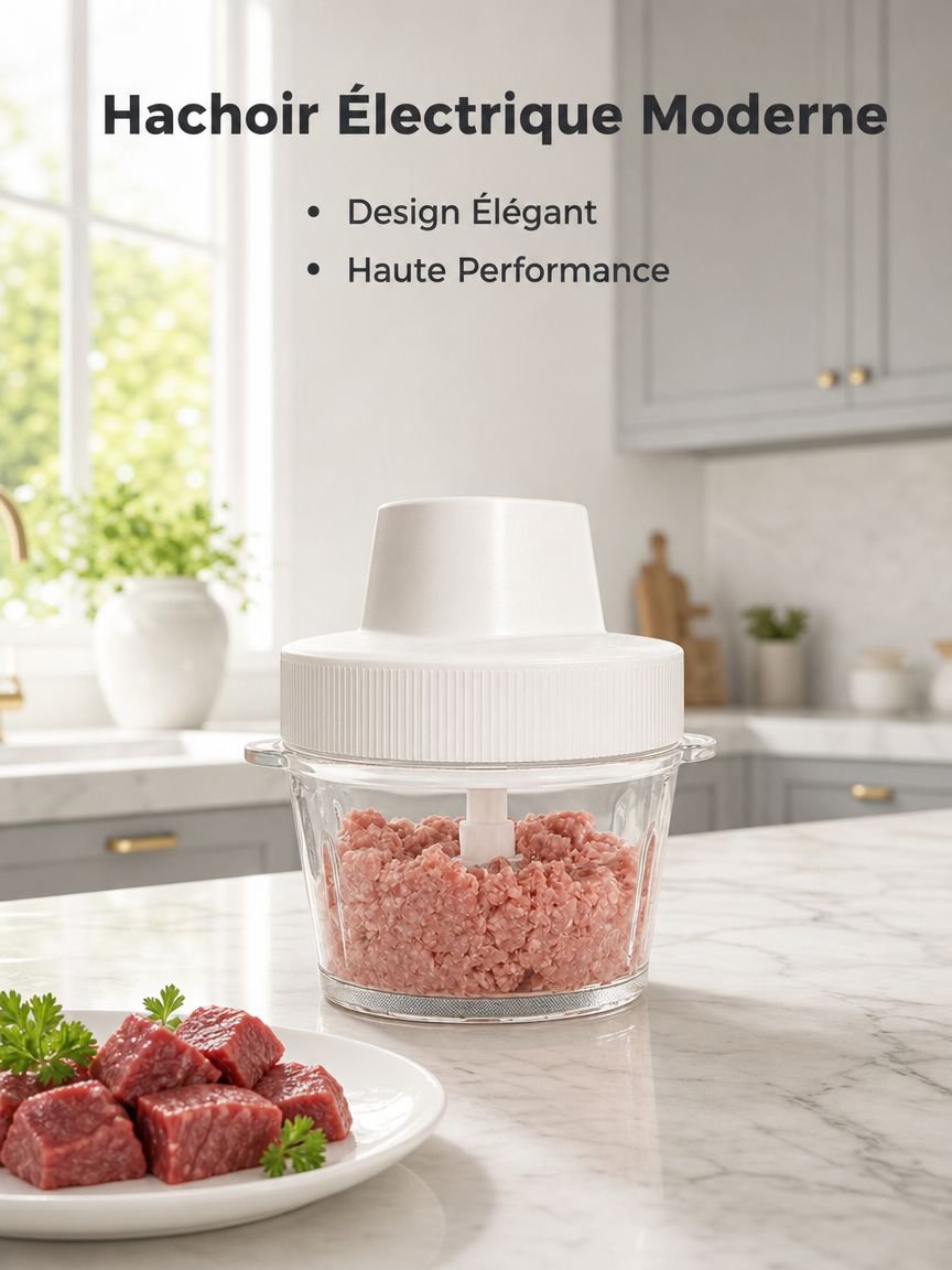 Hachoir à viande multifonction électrique domestique automatique 2L