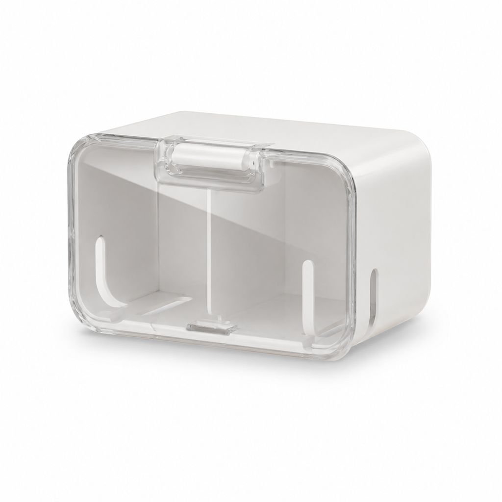 Wall-mounted Toothbrush Storage Box with Dustproof Lid