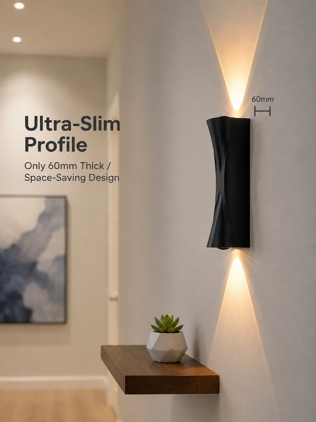 Double Head Black Wall Lamp