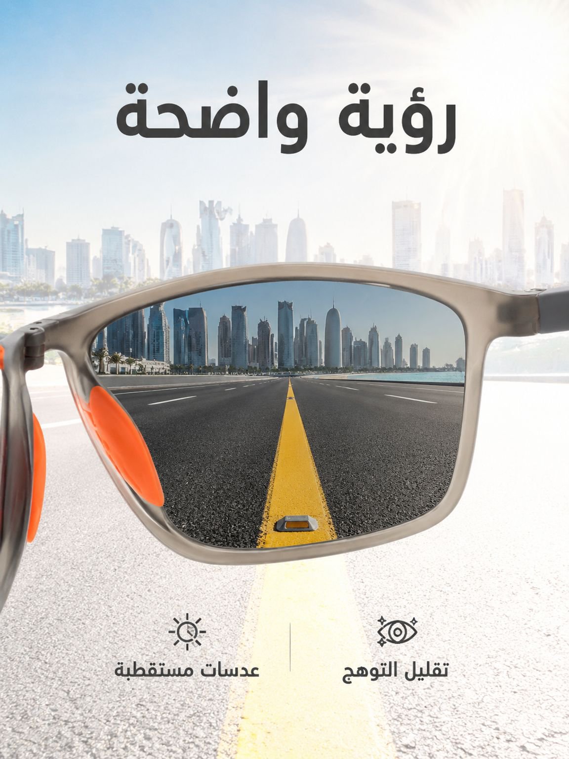 نظارات SL الرياضية 2 في 1 مضادة للأشعة فوق البنفسجية ومتغيرة اللون