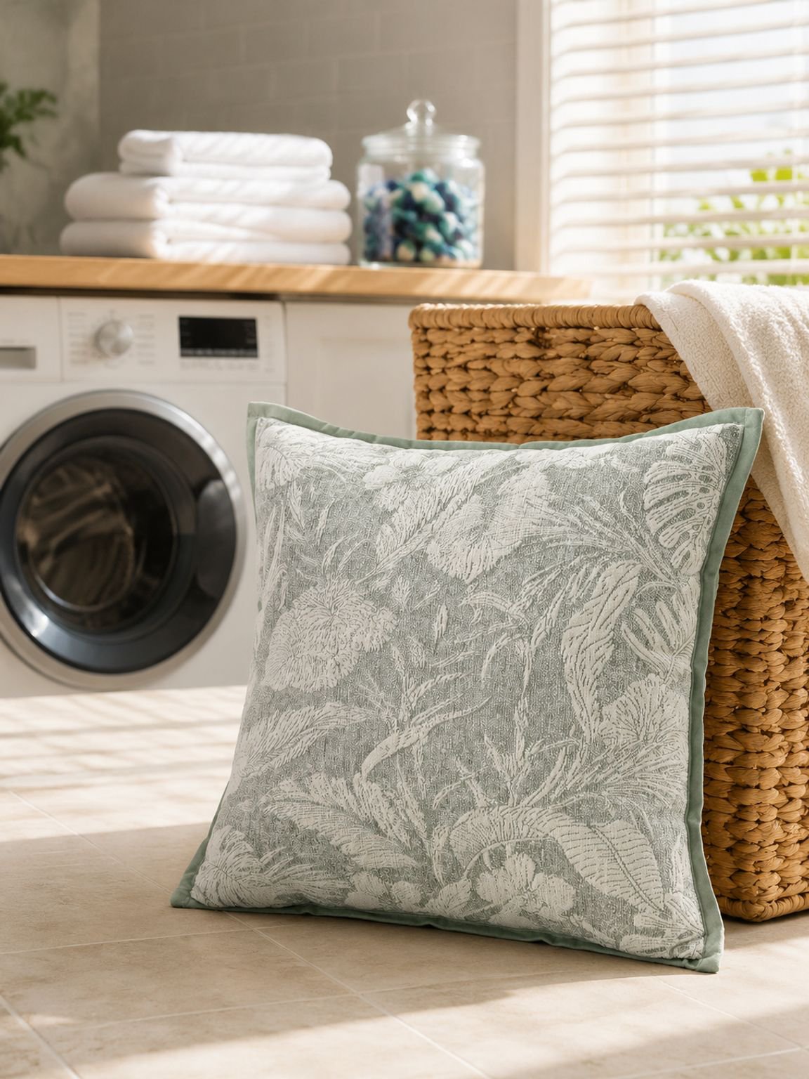 Elegant chenille cushion for modern decor