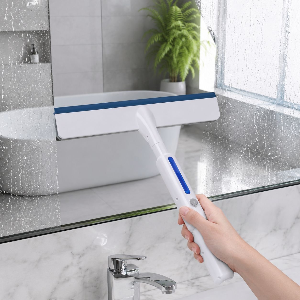 Multifunctional glass squeegee for efficient cleaning