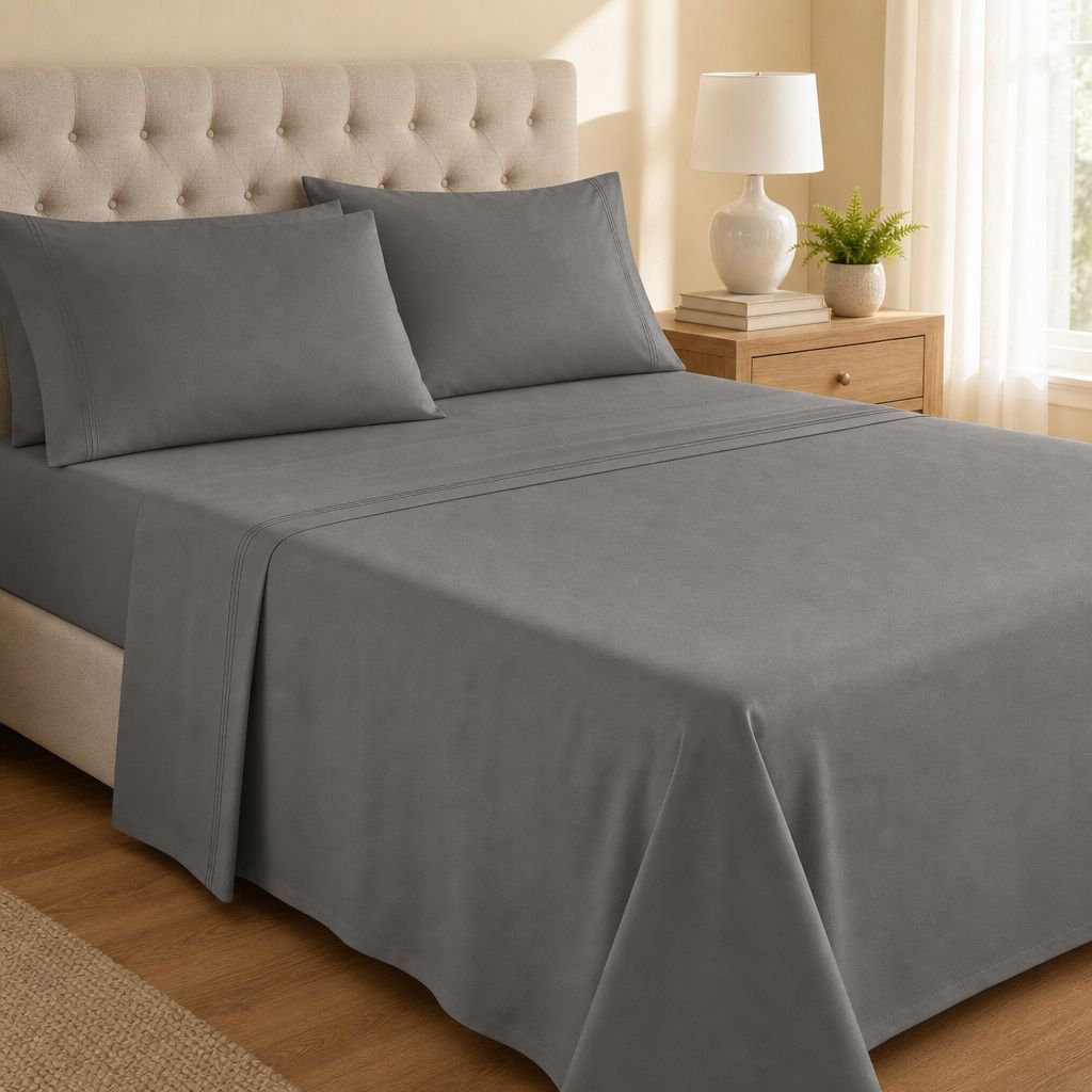 100% Cotton Hotel Bed Sheet Set – All-Season Bedding