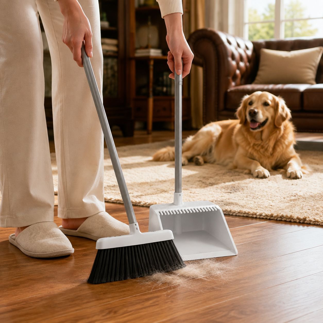 Enlarged Broom Head Captures More Dust and Debris