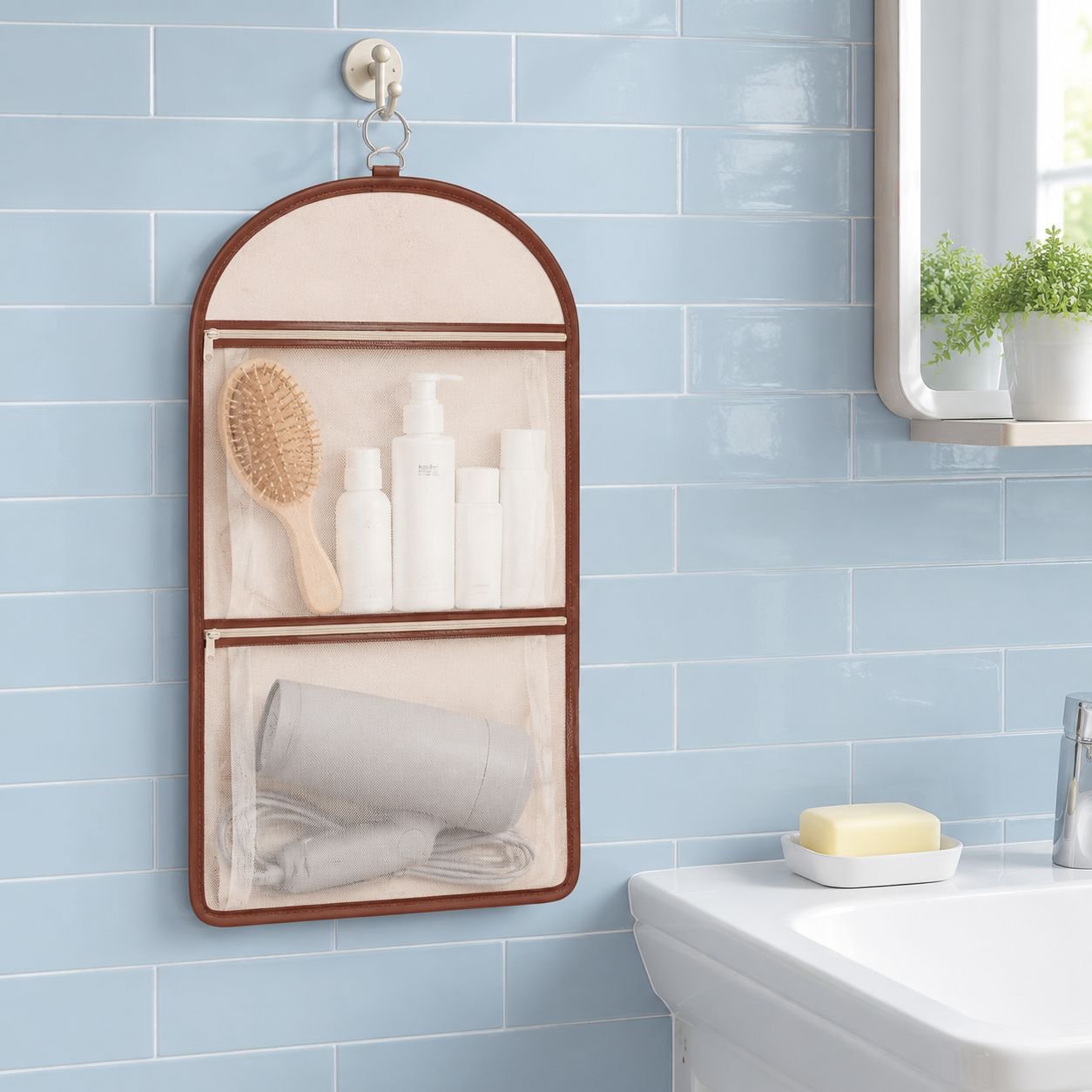 Bedroom closet storage solution hanging bag