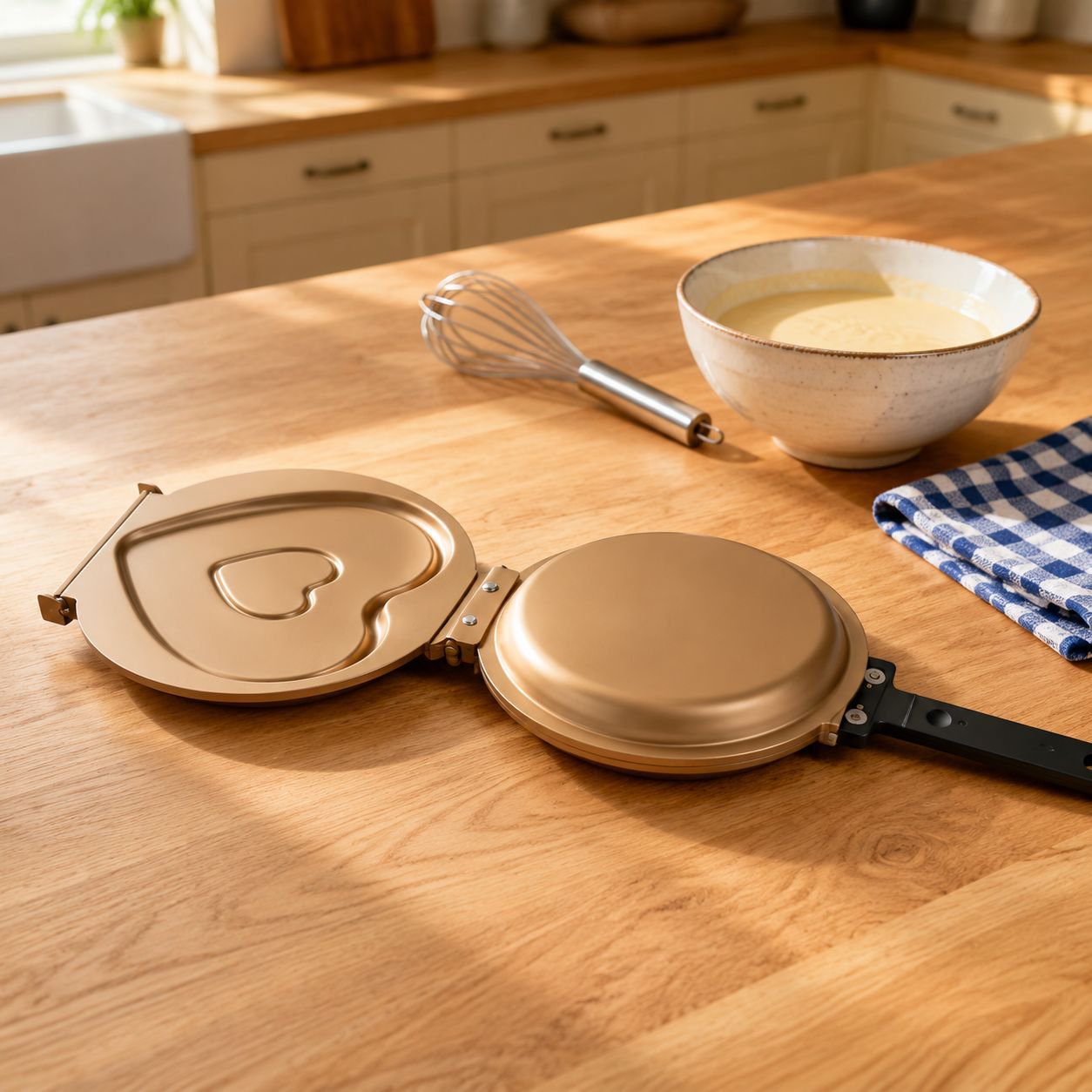 Double-sided cake pan for versatile cooking