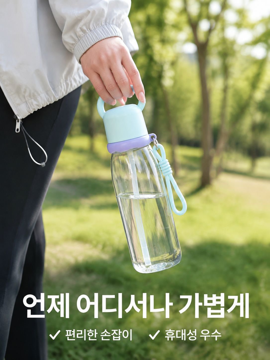 학생 빨대컵 대용량 플라스틱 물컵 여성용 휴대용 내열 스포츠 물통