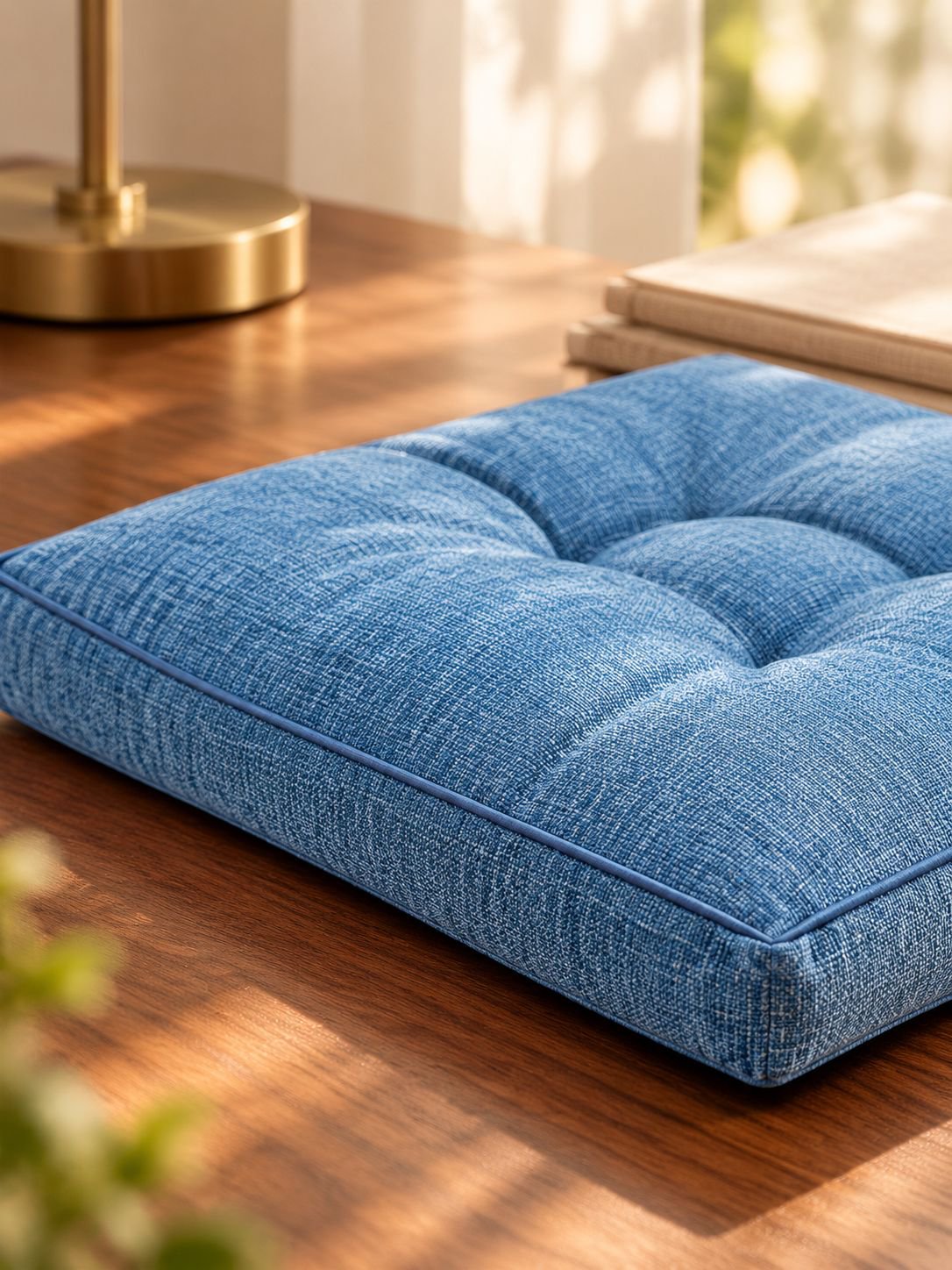 Close-up of office seat cushion material for breathability