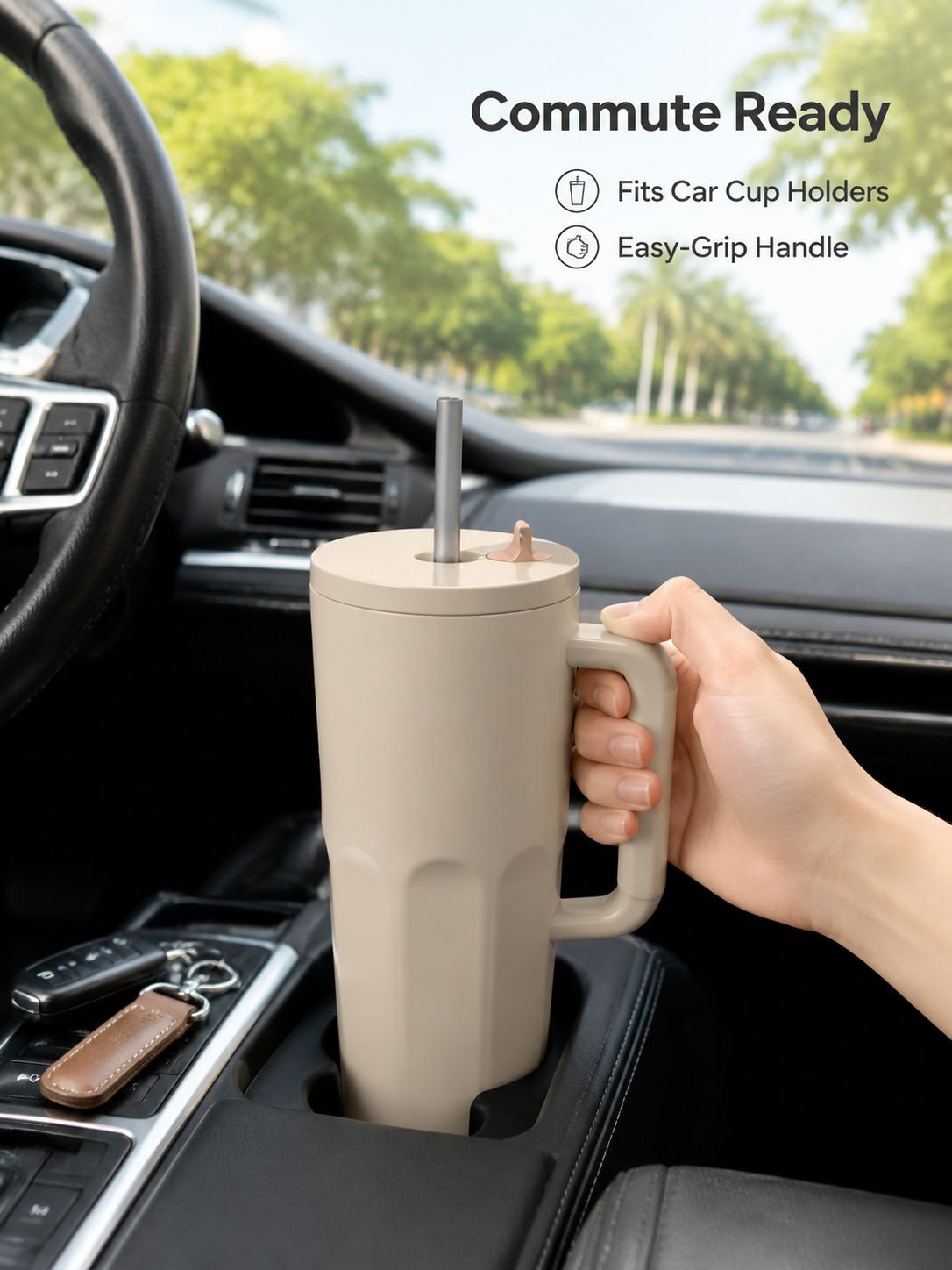 Portable insulated straw cup