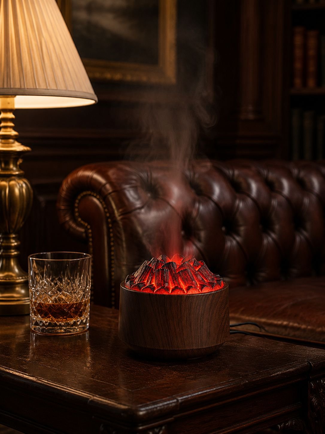 Modern design USB humidifier with LED flame