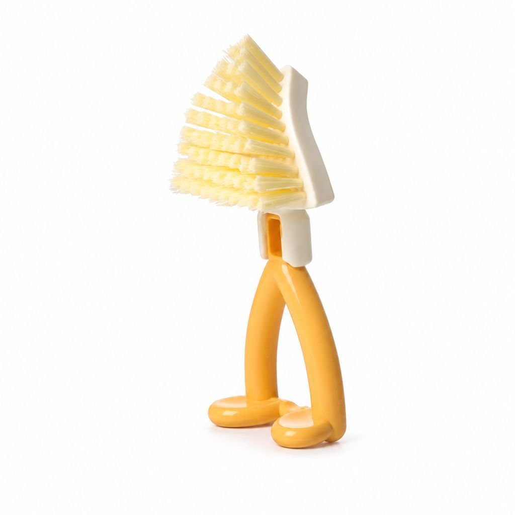 Estante plegable para escurrir y cepillo triangular de limpieza de huecos para cocina