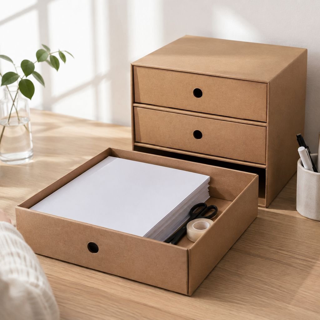 Stylish and modern desktop organizer for files and stationery