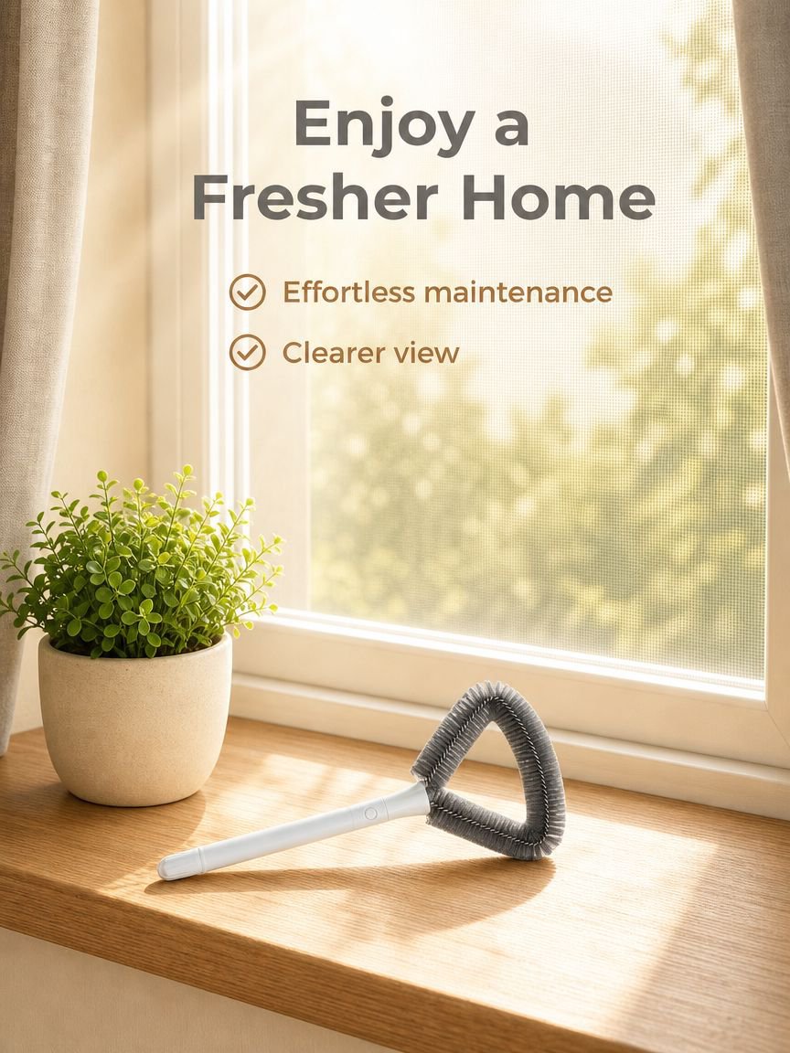 Removable-Free Window Screen Cleaning Brush product display