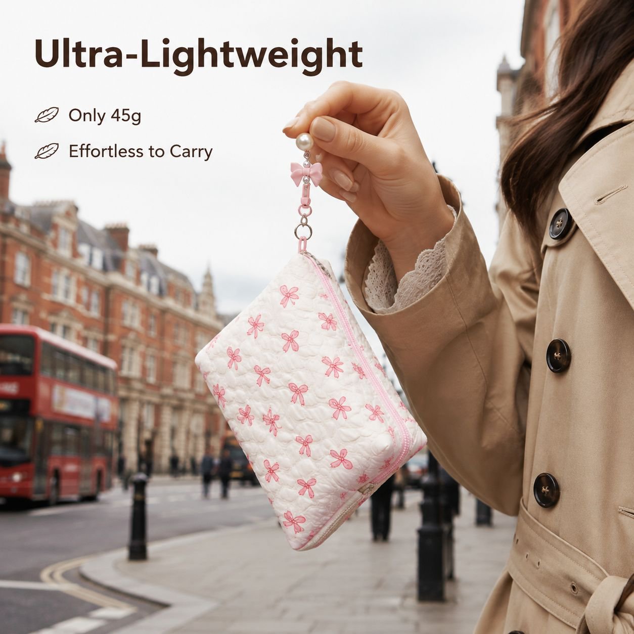 Bowknot Handheld Toiletry Bag Multi-functional Lipstick Storage Pouch