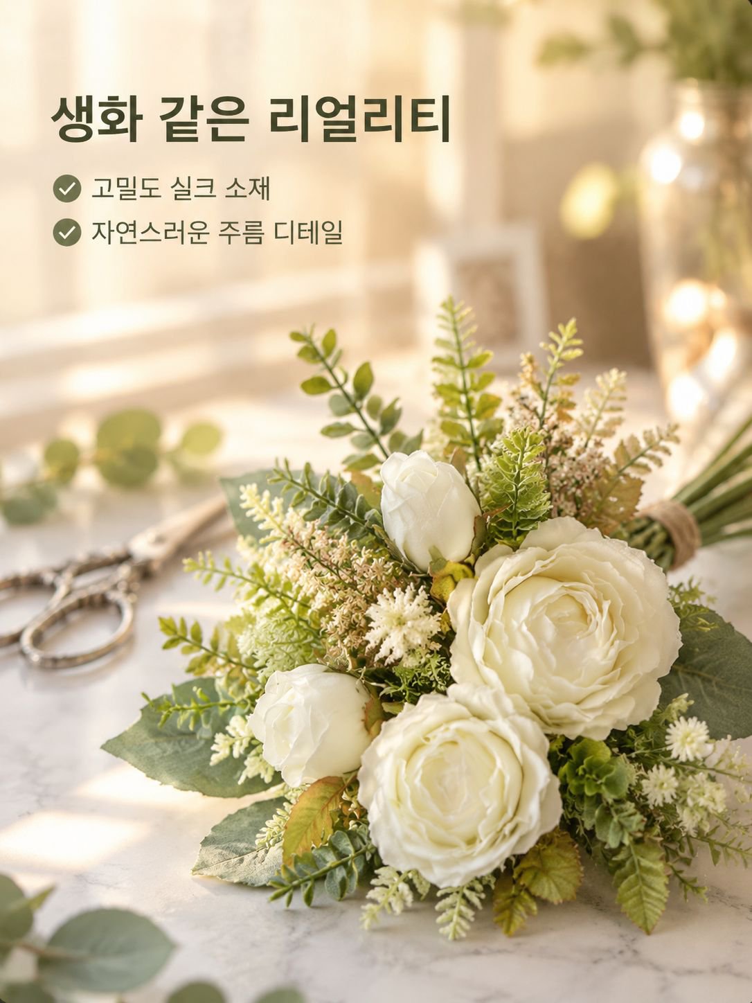 인조 장미 꽃다발