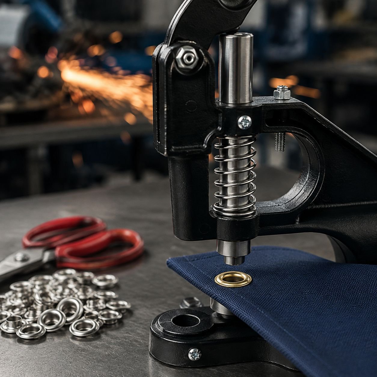 Máquina prensadora de botones manual, máquina remachadora de ojales manual, máquina de botones
