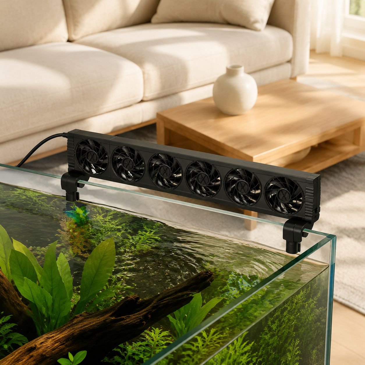Silent Cooling Fan for Fish Tank, 5 Adjustable Speeds