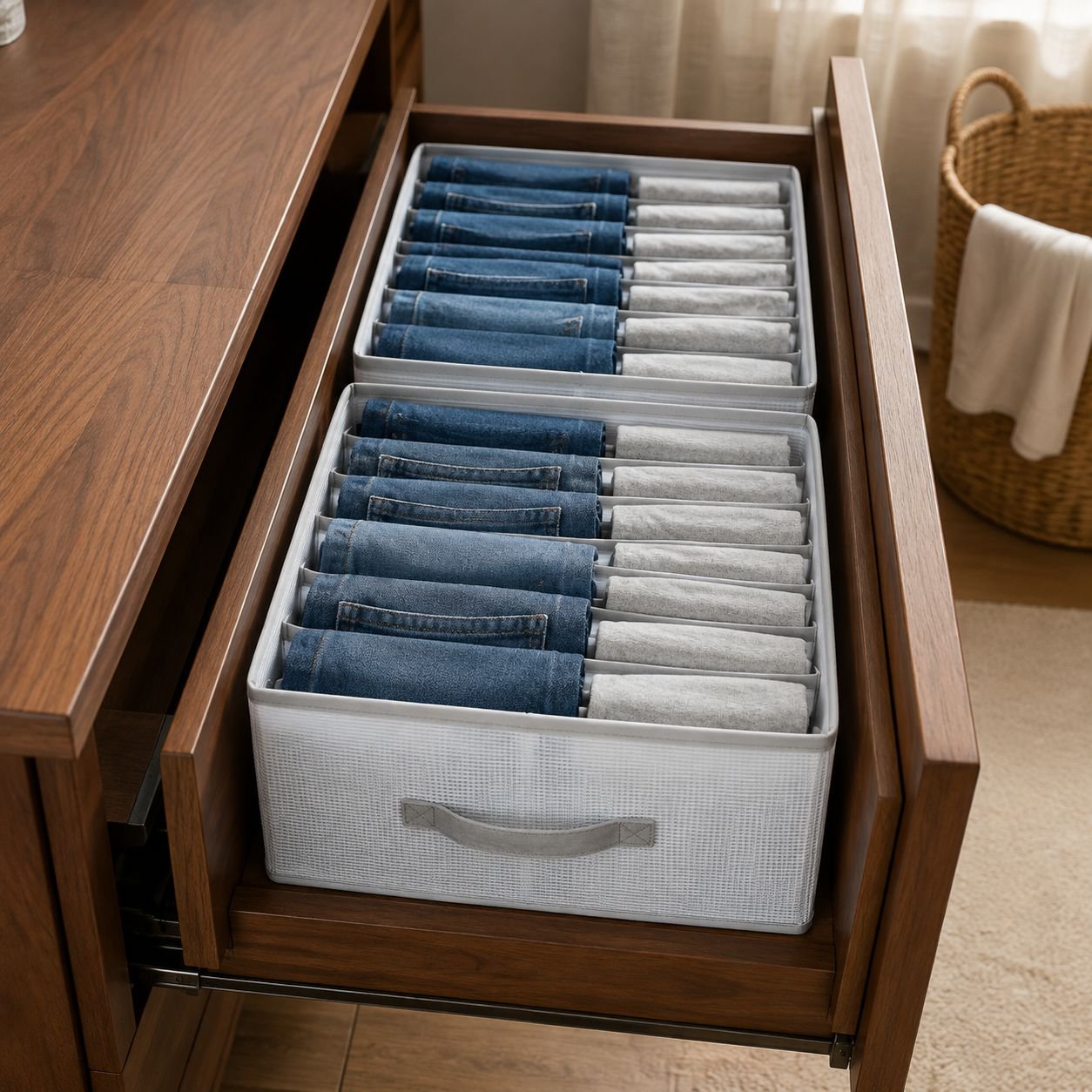 Washable Eight-Section Drawer Organiser