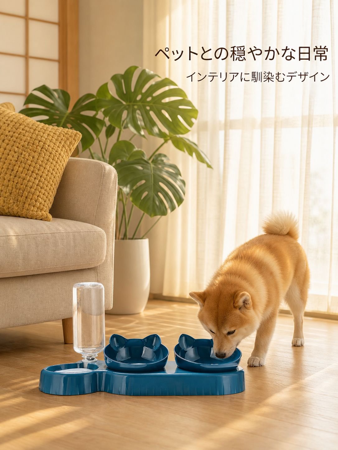 転倒防止自動給水器（犬用）