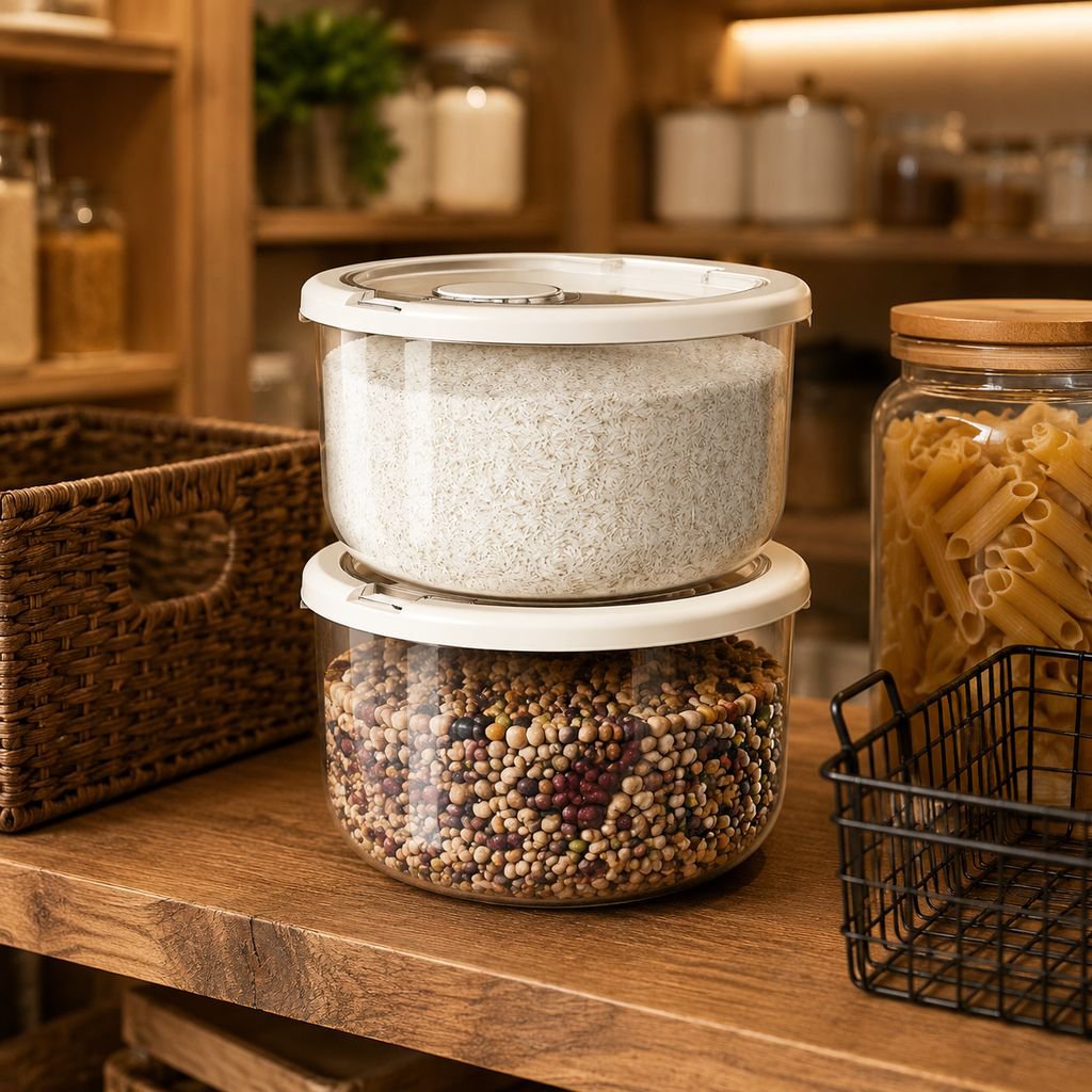 Recipiente de plástico de grado alimenticio para arroz