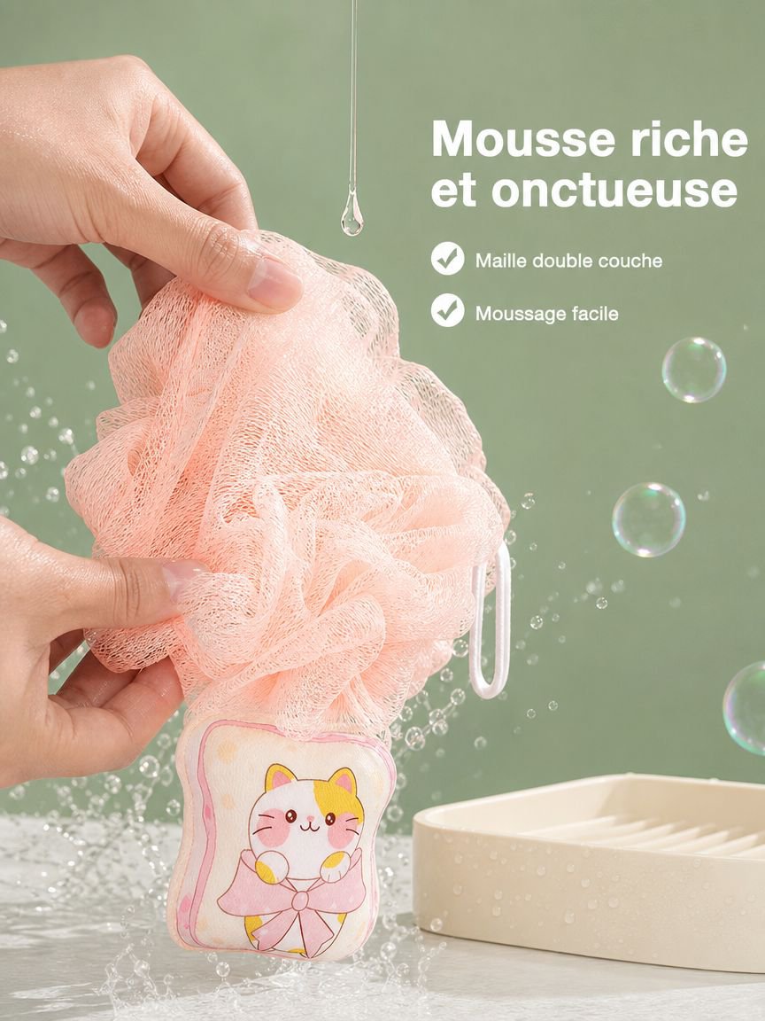 Accessoire de douche exfoliant et nettoyant pour le corps