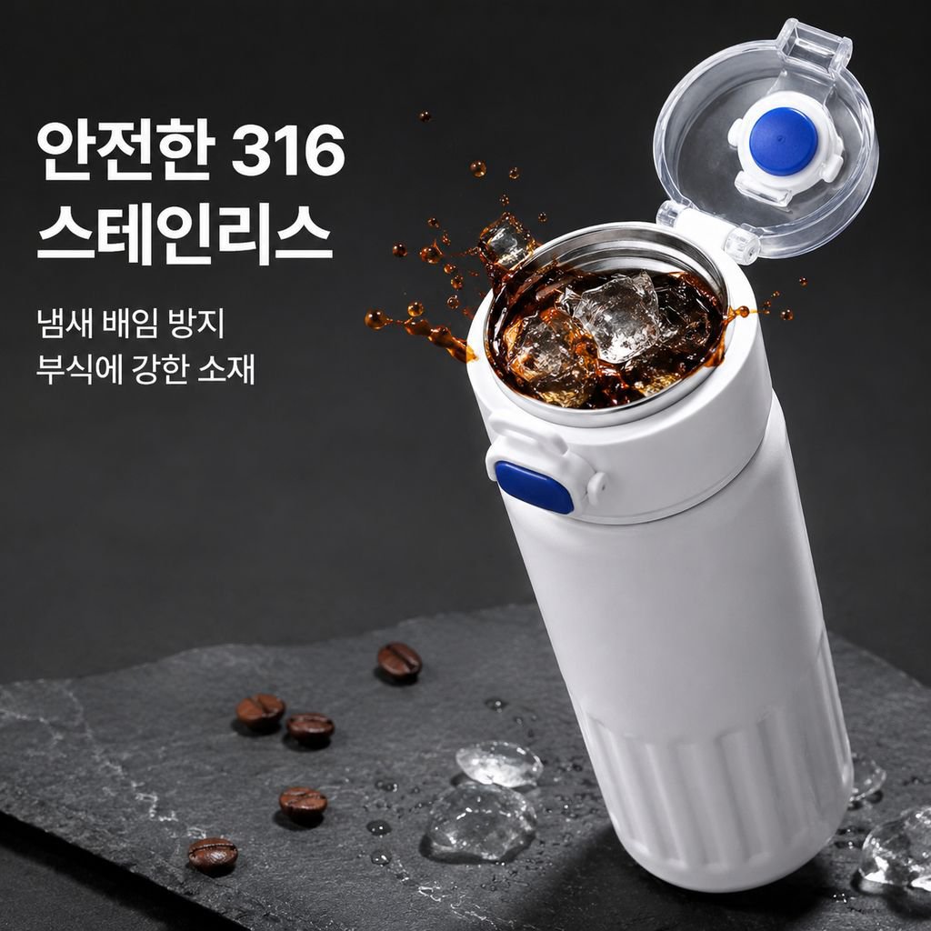 고급 디자인 휴대용 스테인리스 보온컵