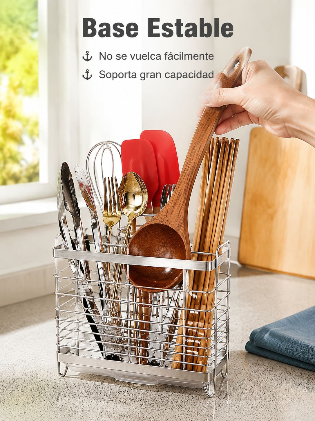 Organizador de palillos compacto y práctico