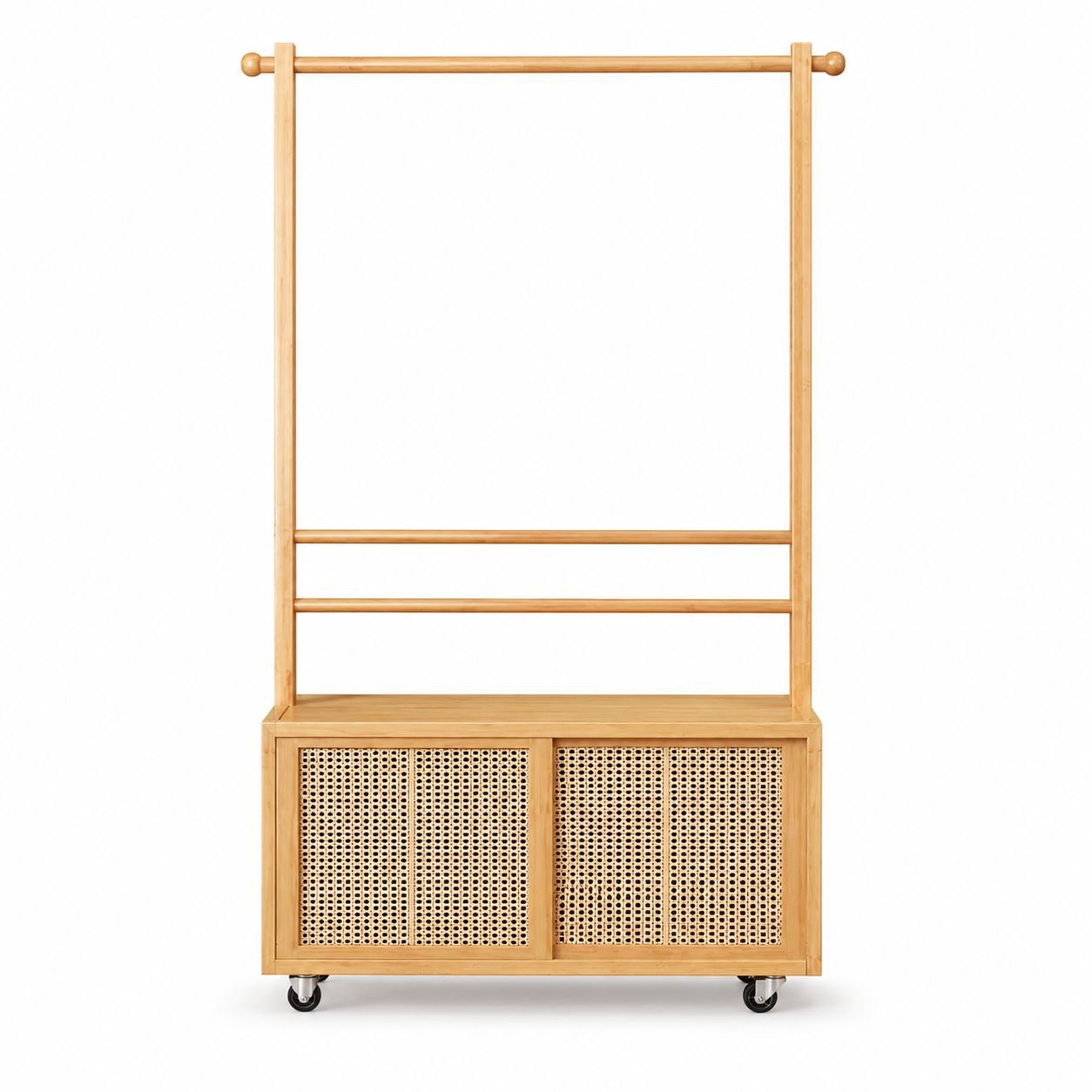 Multifunctional Solid Wood Clothes Hanger Floor Bedroom Door Drying Rack