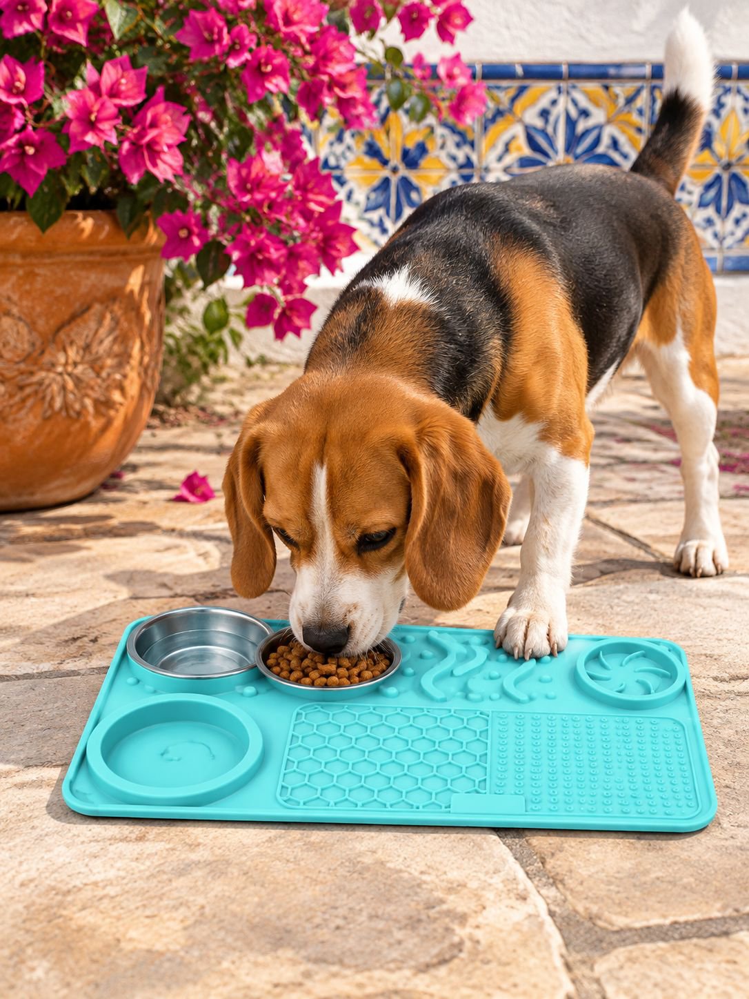 Tapete y comedero lento para perros y gatos