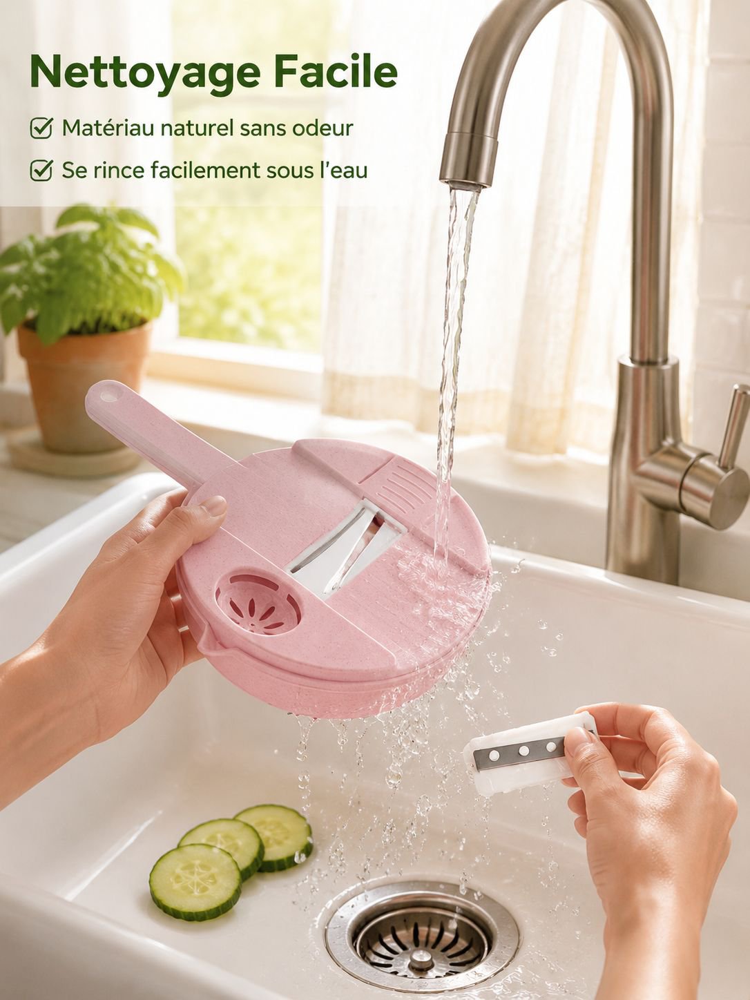 Ensemble multifonction 6 pièces pour légumes - essoreuse, râpe et coupe-légumes