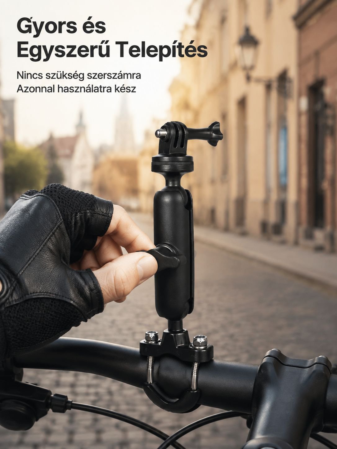 Univerzális kamera tartó motorkerékpárhoz és kerékpárhoz, GoPro/Insta360 sportkamera kiegészítő
