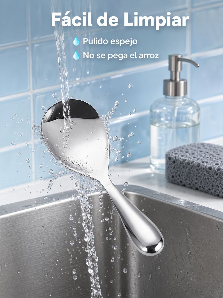 Cuchara grande antiadherente para arroz