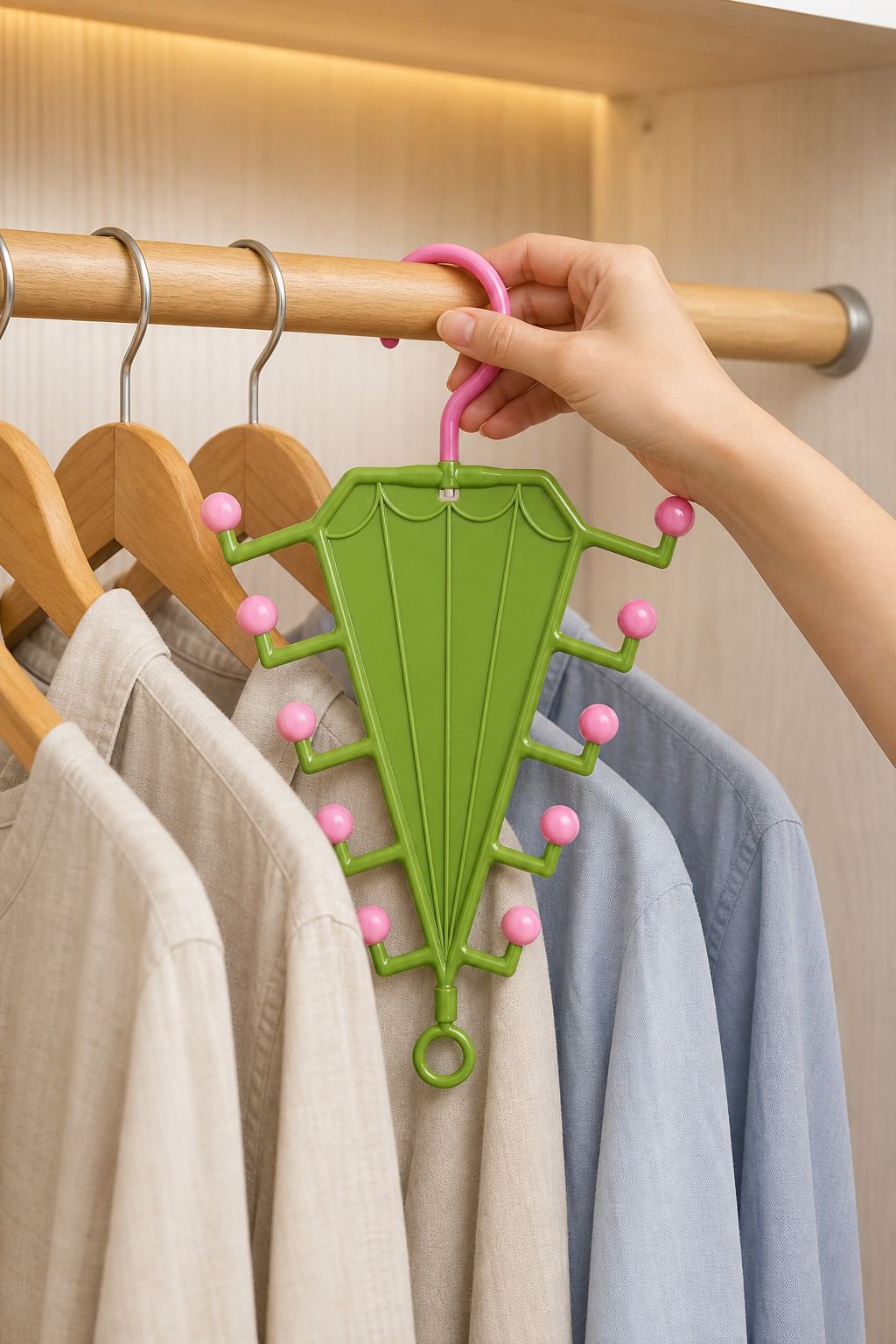 V-shaped double-sided clothes hanger storage rack for closet organization