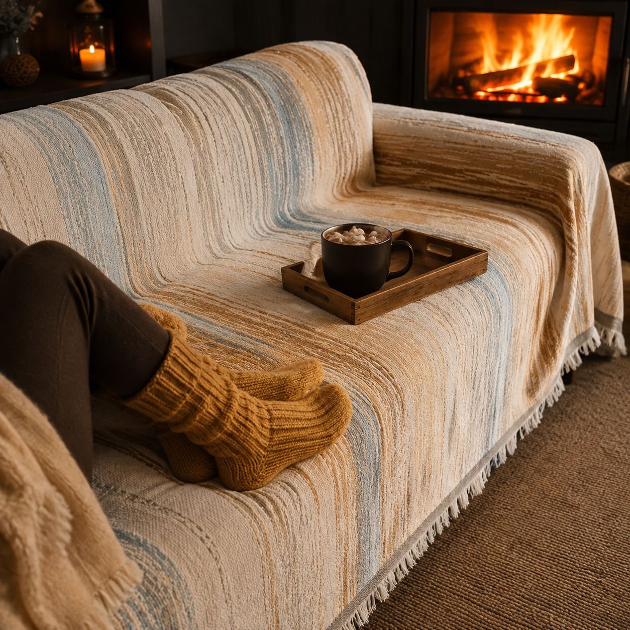 Trendy Gradient Non-slip Sofa Protector