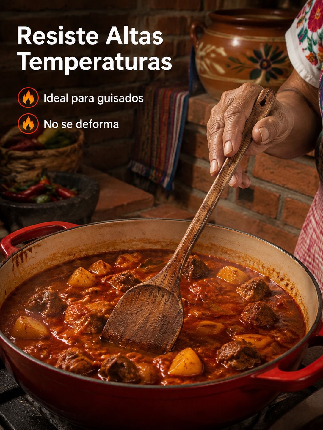 Espátula de haya para preparar comidas