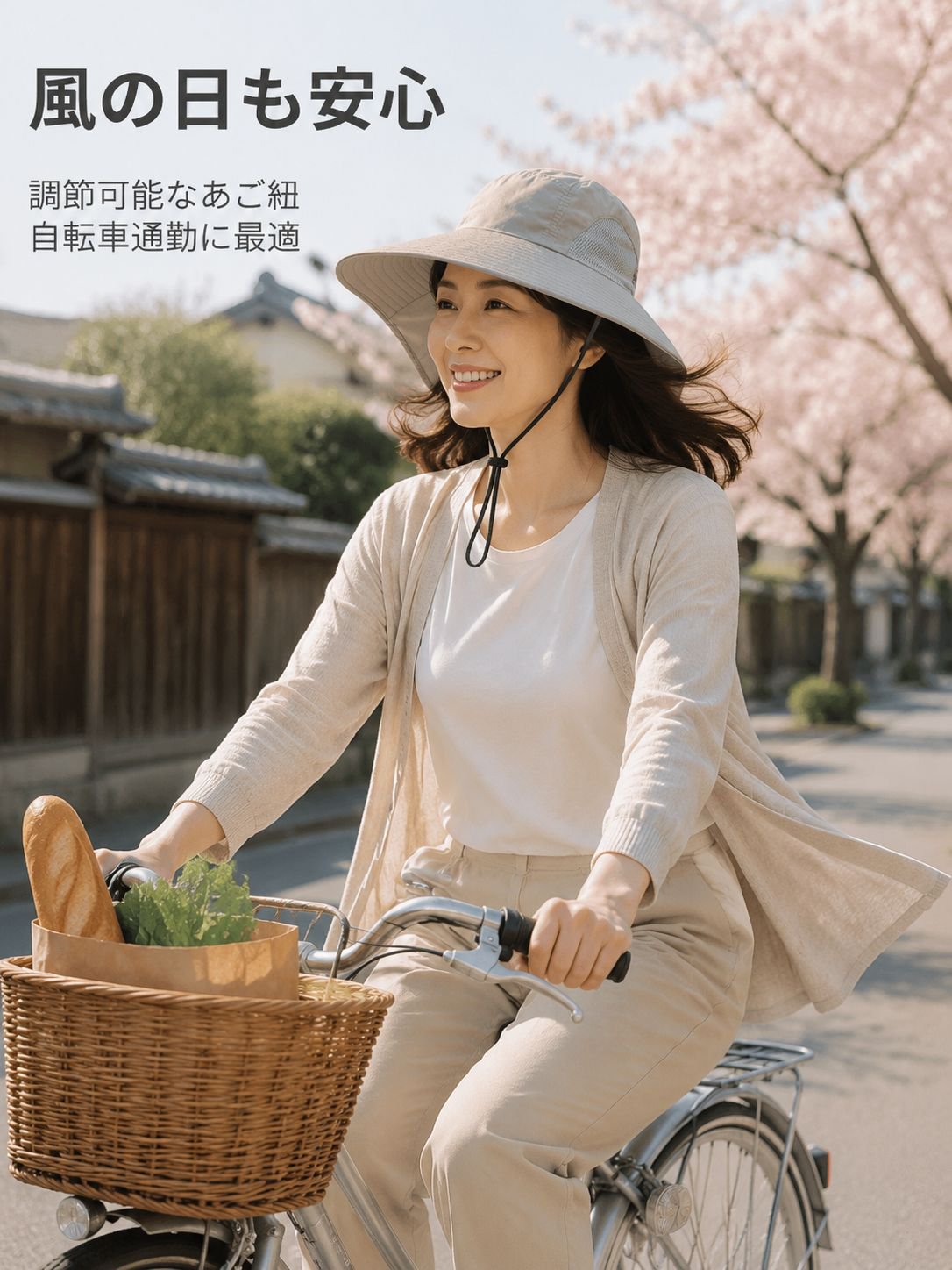通気性良好・UVカット帽子