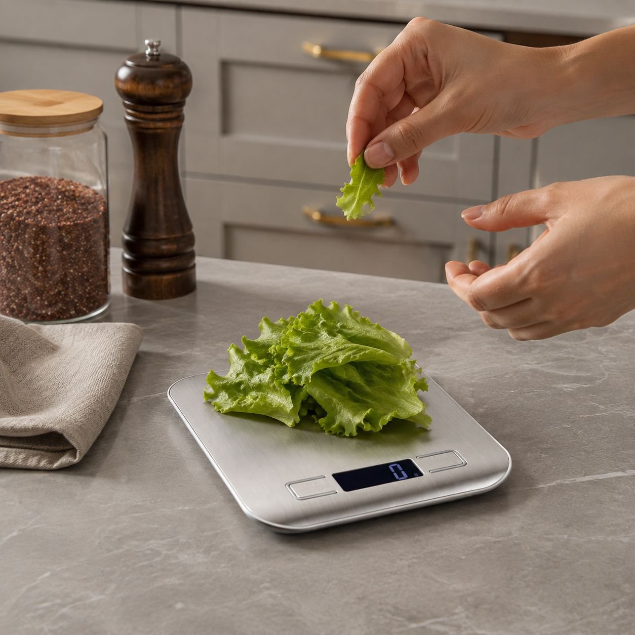 Báscula impermeable de gran capacidad para dieta saludable, base resistente al desgaste