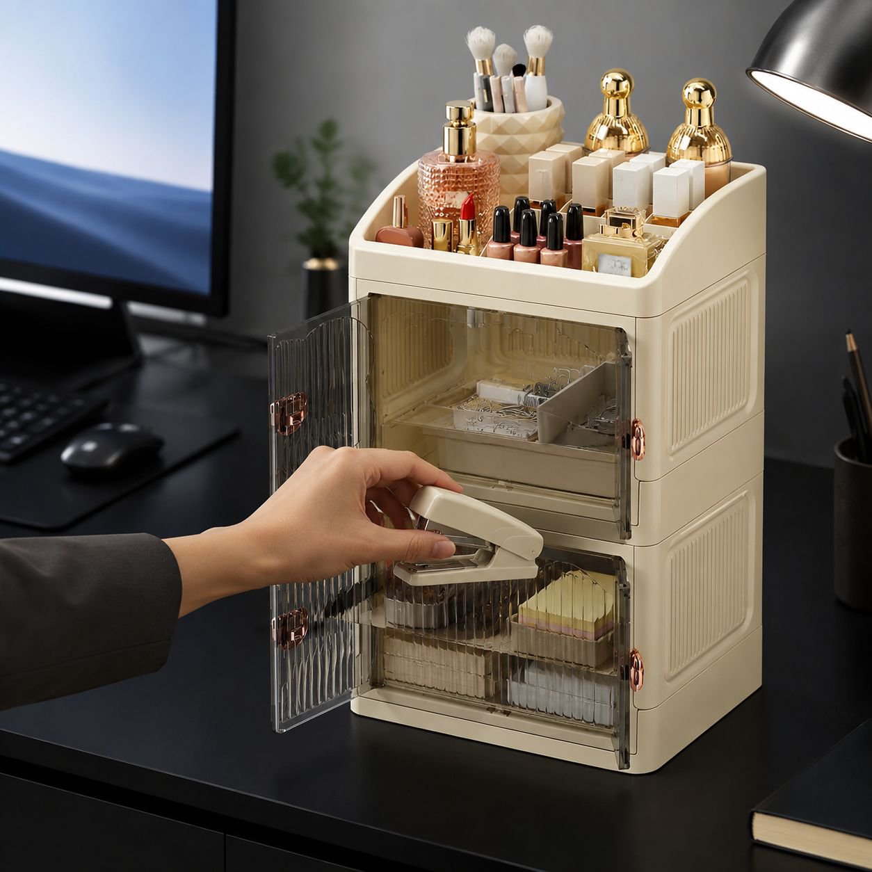Protection anti-poussière pour cosmétiques