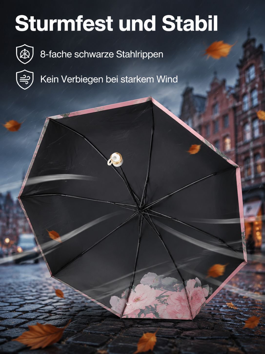 Wetterfester Sonnenschirm für Balkon und Garten