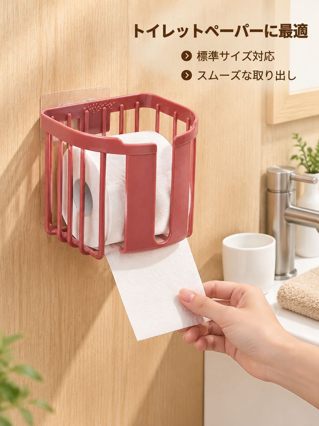 壁掛け式トイレットペーパーホルダー
